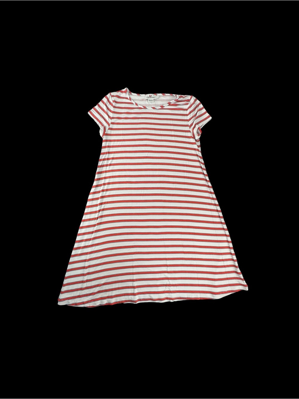 Vineyard Vines Red and White Striped Short Sleeve Dress